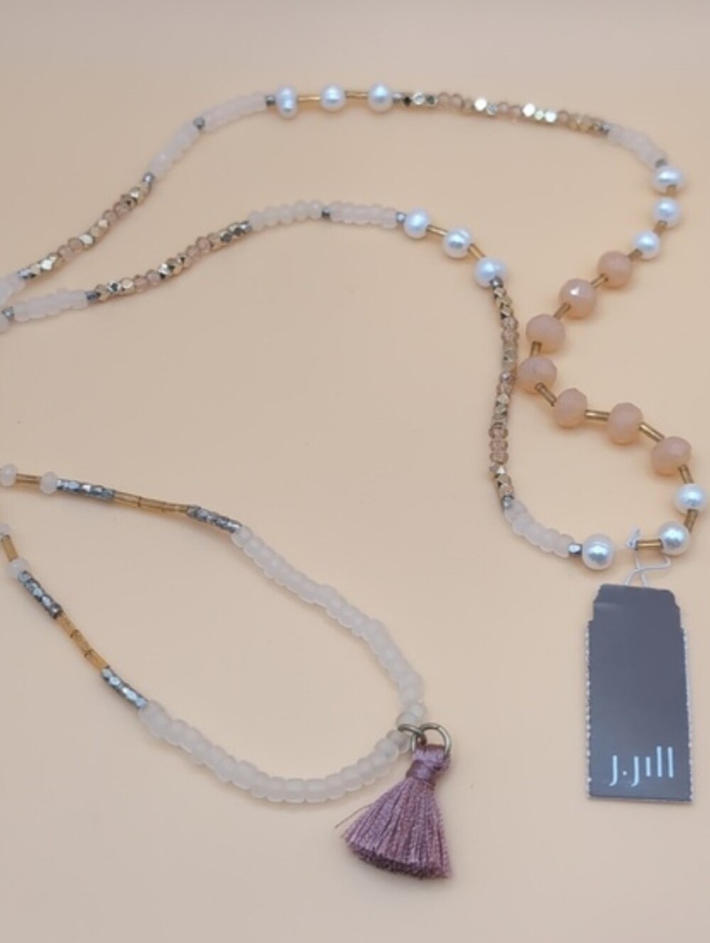 J. JILL Convertible Versatile Beaded Wrap Necklace Bracelet Tassel NWT $39